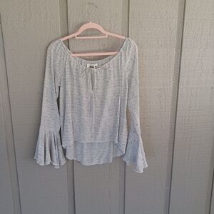 Stone Cold Fox Van Silk Off the Shoulder Blouse Size One Size OS  Women Sheer